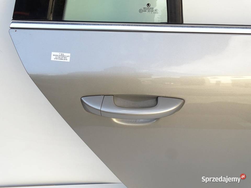 DRZWI PRAWY TYŁ PRAWE TYLNE LF8H SKODA SUPERB II