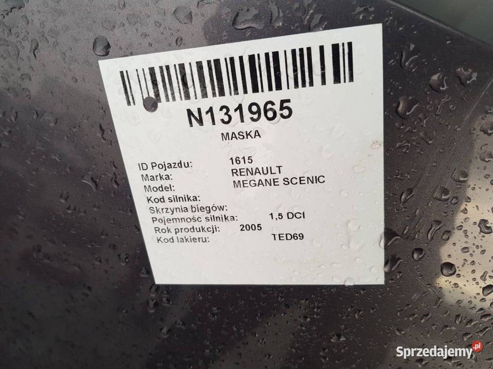 MASKA TED69 RENAULT MEGANE SCENIC II osobowe