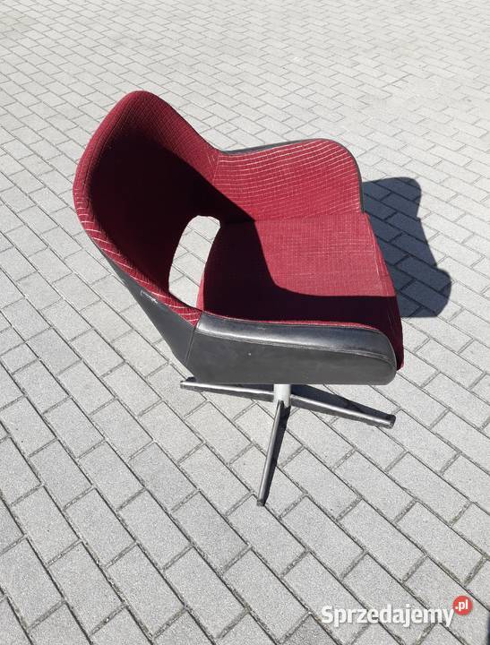 Fotel obrotowy muszelka PRL Vintage design lata pomorskie Gdynia