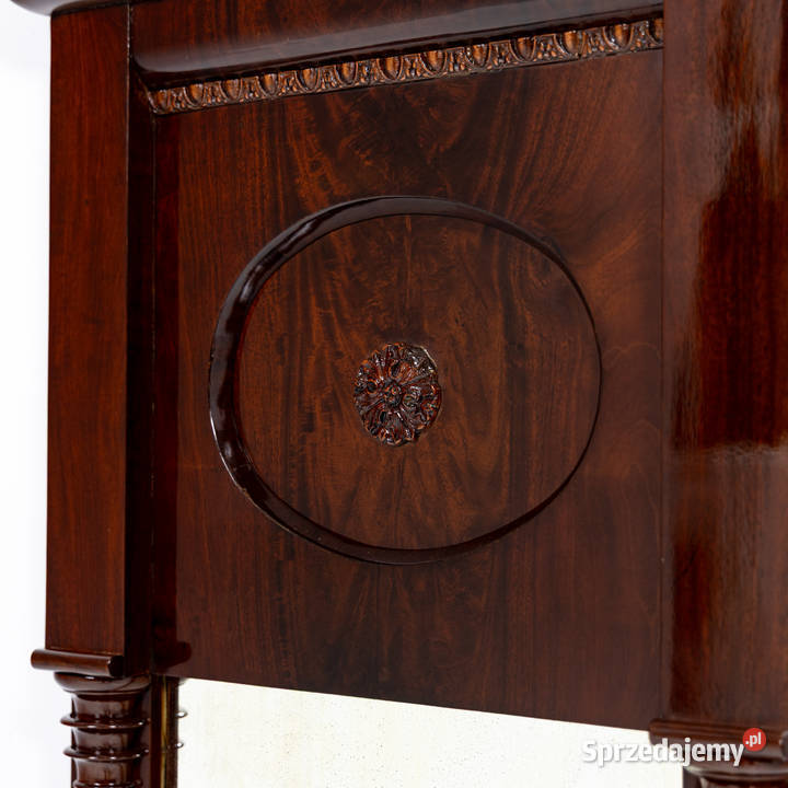 Lustro Biedermeier Antyk Stare Mahoń Piramidalny wielkopolskie Swarzędz