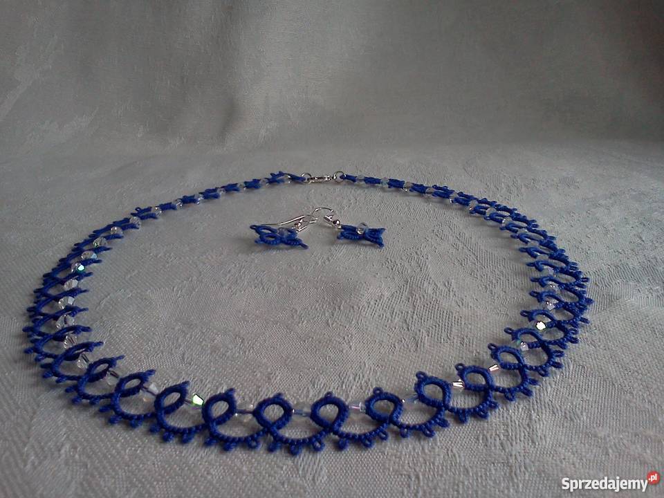 Biżuteria Frywolitkowa Wiśniowa sprzedam