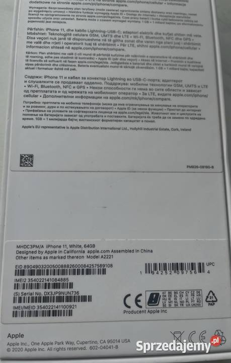 iPhone 11 64 GB Apple / iPhone dolnośląskie Bogatynia