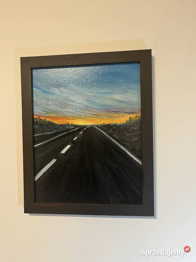 Na horyzoncie olej na płycie malarskiej 24x30