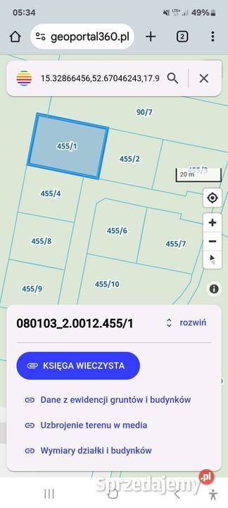 Działka budowlana 22000