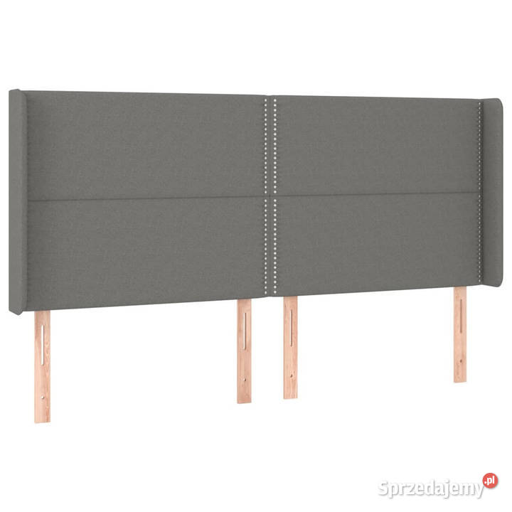 Zagłówek uszak ciemnoszary 203x16x118128 tkanina Warszawa