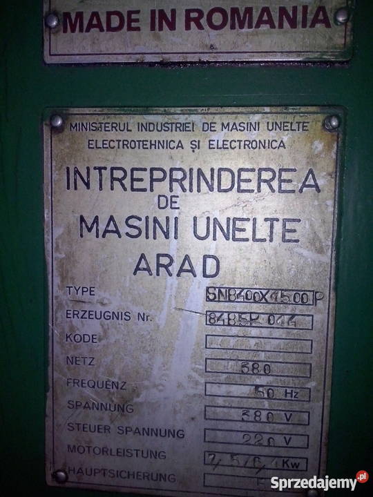 Tokarka SNB 400x1500 Produkcja sprzedam