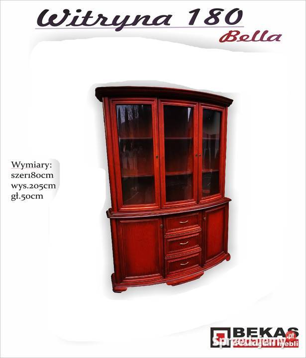 PROMOCJA Klasyczna Serwantka Bella 180 Czereśnia 50cm Płońsk