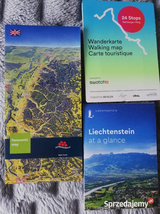 Mapki turystyczne Schwarzwaldu i księstwa