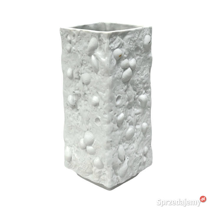 Wazon Biskwitowy Skamieliny VEB Kunstporzellan Warszawa