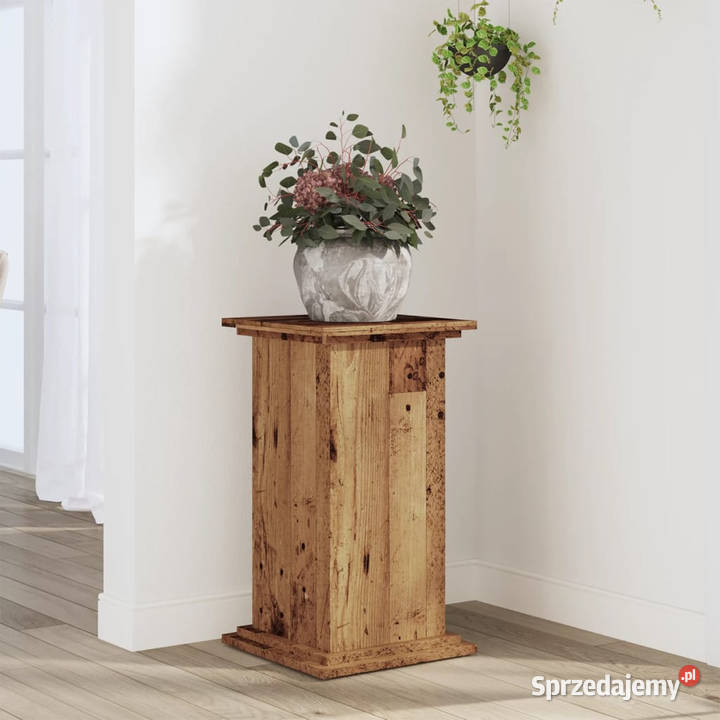 Stojak na rośliny stare drewno 33x33x60 WM852967 sprzedam