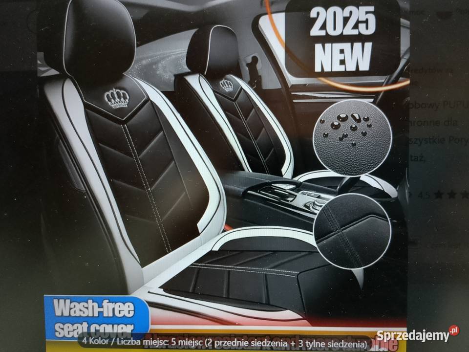 Piękne nowe pokrowce Premium skóra PUkomplet Zgierz