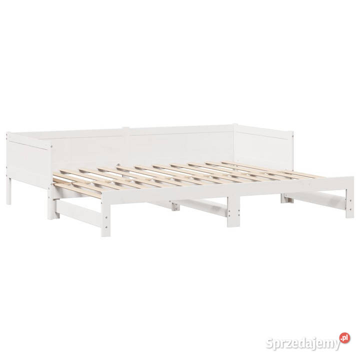 Sofa rozsuwana z szufladami bez materaca białe Warszawa