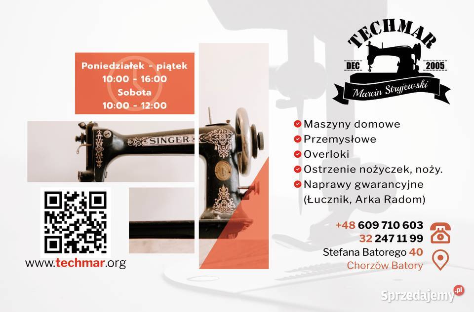 Naprawa maszyn do szycia owerloków Chorzów