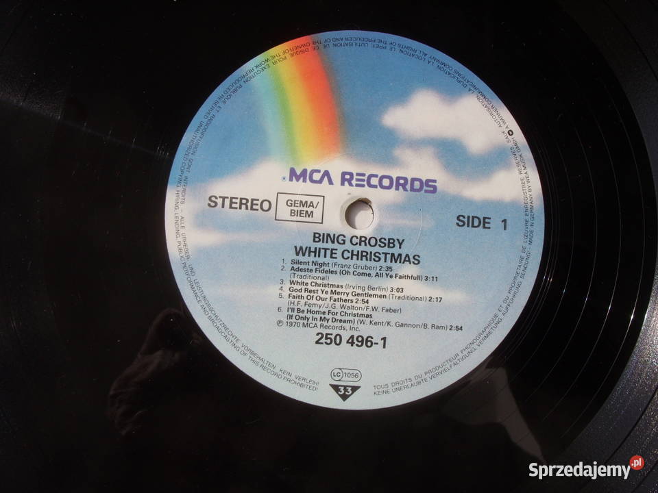 Koledy LP BING CROSBYWHITE CHRISTMAS 1970 płyta winylowa dolnośląskie Wołów sprzedam