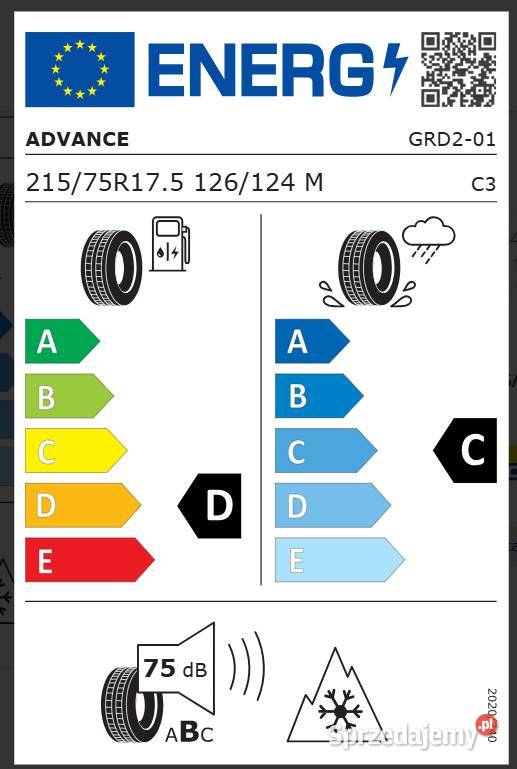 ADVANCE GRD2 21575 R175 Opony napędowe 4 sztuki Zarębki