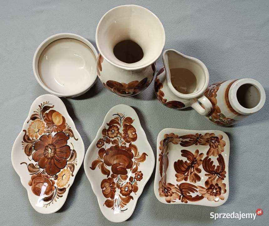Porcelana fajans Włocławek zestaw 10 przedmiotów Porcelana i szkło Opole