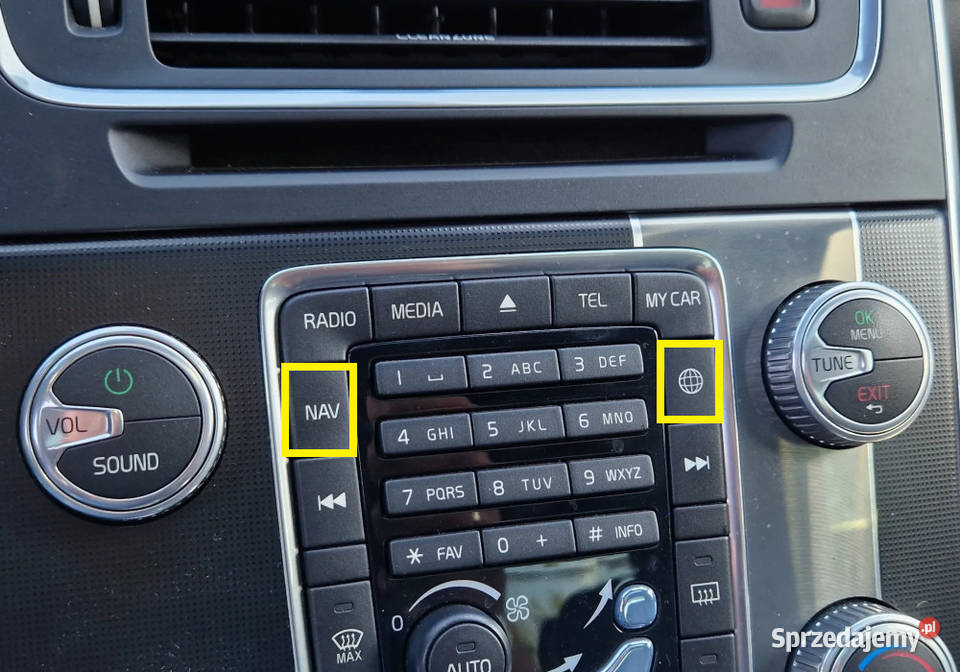 Mapa VOLVO S60 S80 V40 V60 V70 XC60 XC70 Europa warmińsko-mazurskie Olsztyn