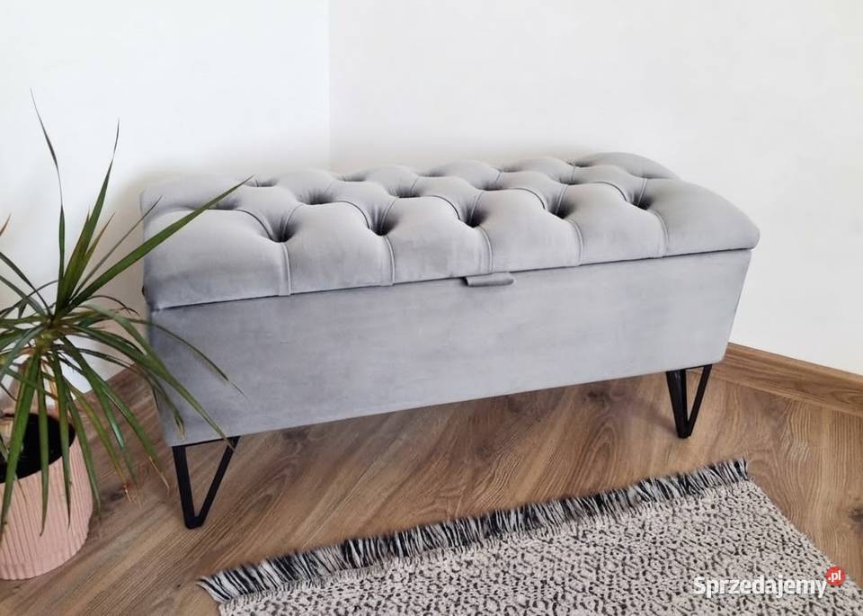 Pufa ławeczka 80x30 chesterfield otwierana z 30cm Stronie