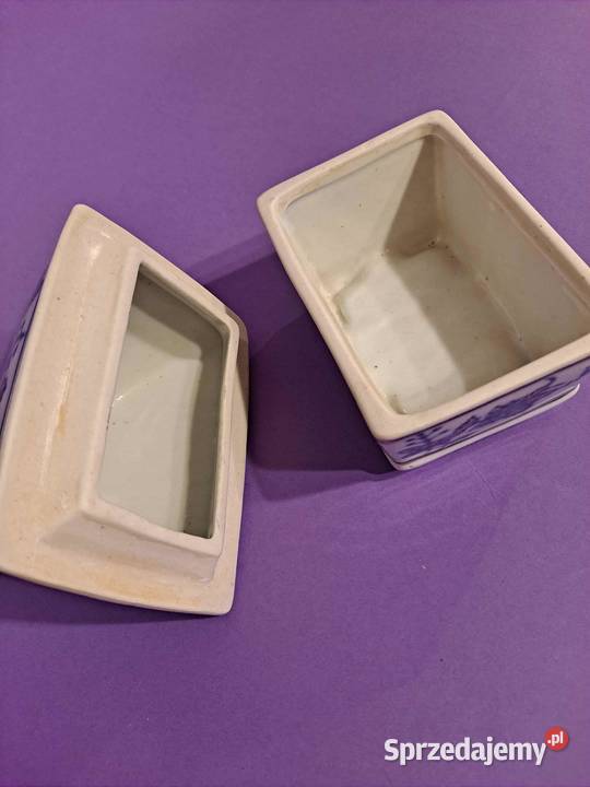 Porcelanowa chińska szkatuła pojemnik na imbir