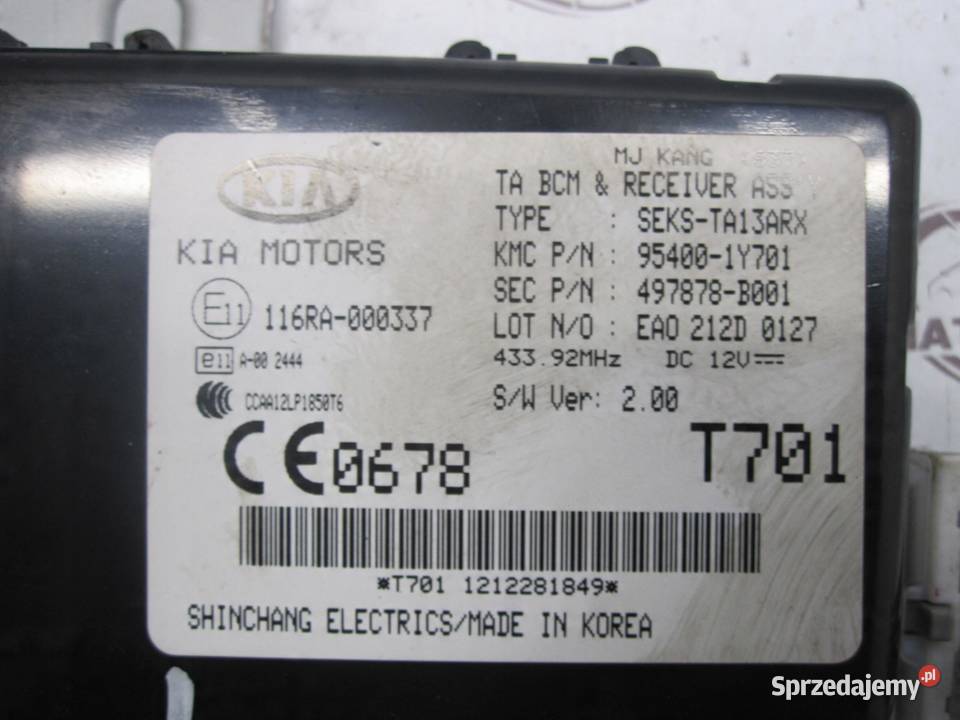 KIA PICANTO II 13r moduł komfortu 954001Y701 świętokrzyskie