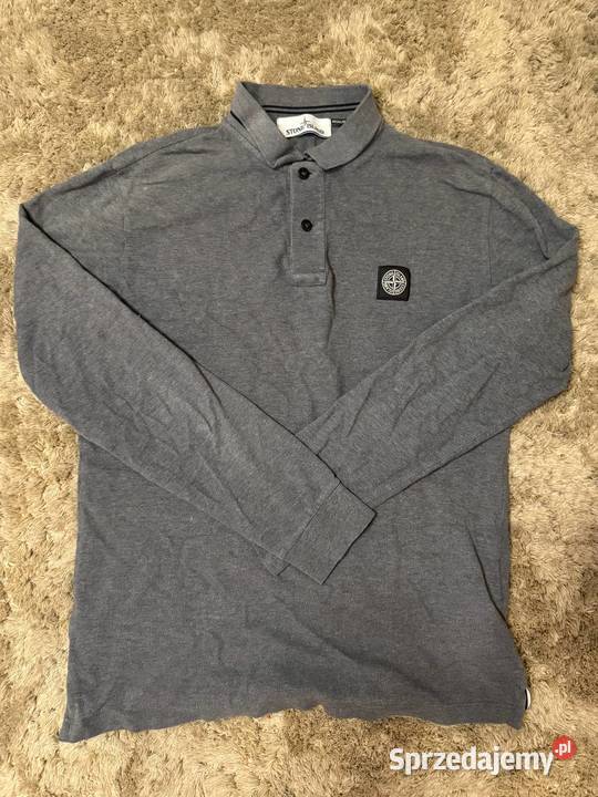 Stone Island Grey Longsleeved Polo Shirt Bielany