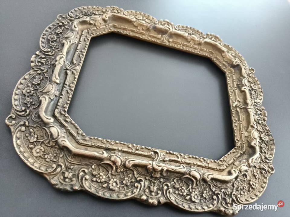 Stara ramka mosiężna przełom XIX XX wieku ok podkarpackie Rzeszów