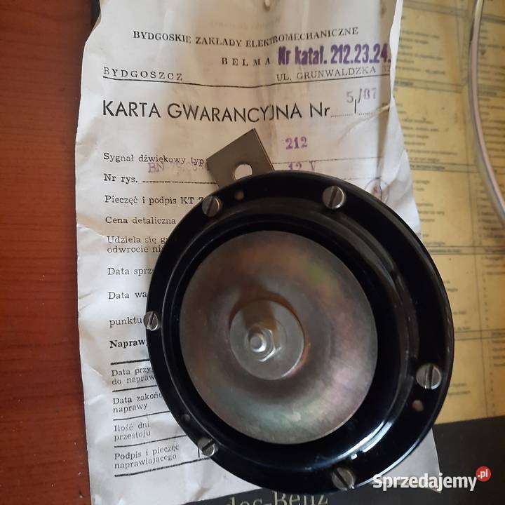 Klakson Belma 12V Nowy 126p Wsk Klaksony małopolskie Kraków sprzedam