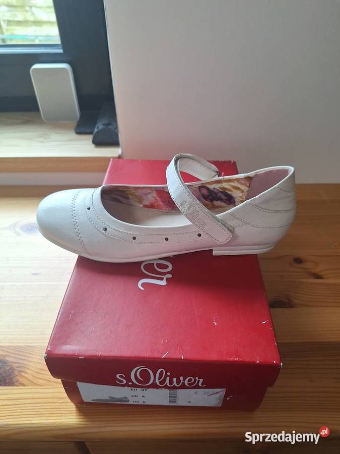 Buty do komuni białe baleriny soliver 3536 37 38 Chłopy