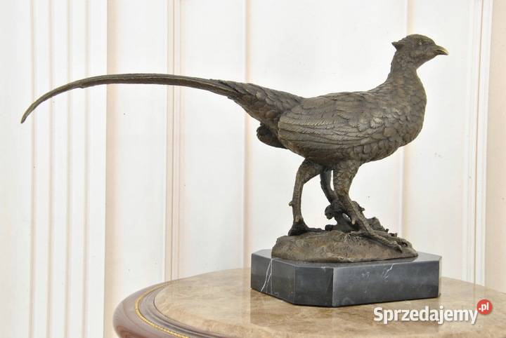 Duży Bażant Figura z brązu Ptak Myśliwska Rzeźba Kraków