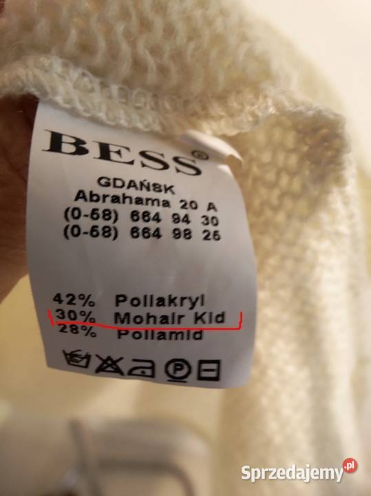 Sweter z Golfem Moherowy Mohair Kid Wełniany podlaskie Łomża