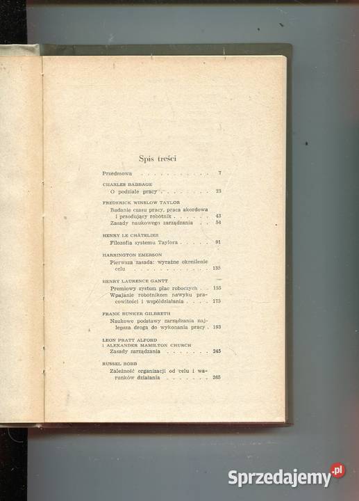 Twórcy naukowych podstaw organizacji Wybór pism Rok wydania 1972 Szczecin