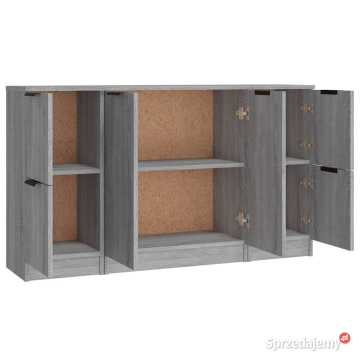 Szafki 3 szary dąb sonoma materiał Warszawa