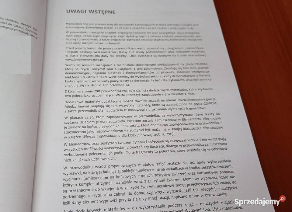 Przewodnik nauczyciela Lokomotywa klasa pierwsza materiały dla nauczyciela Podręczniki