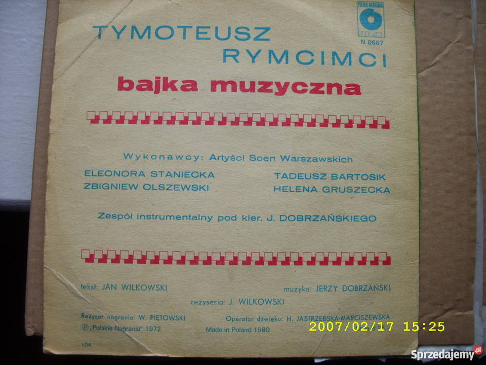 Bajka TYMOTEUSZ RYMCIMCINJ WILKOWSKI singiel Wołów