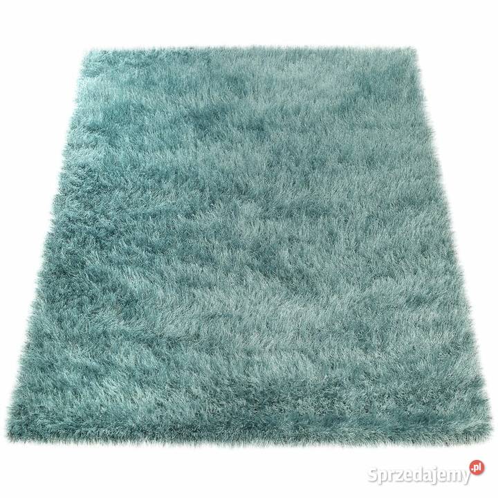 OUTLET Dywan GLAMOUR turkusowy KUDŁACZ 240 x 340 3.4m