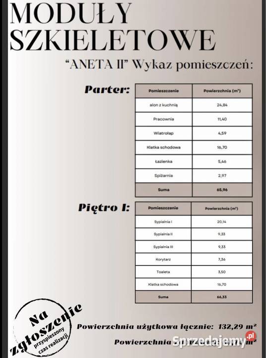 Na sprzedaż DOM Moduł Szkieletowy Olsztyn