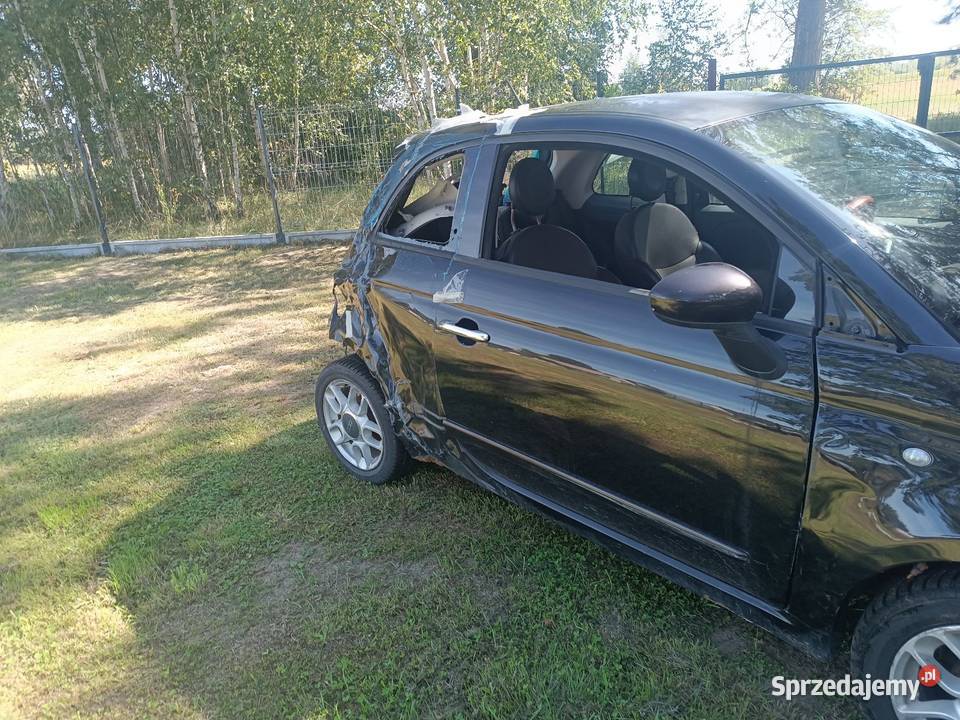 Fiat 500 uszkodzony na sprzedasz o elektrochrom. lusterka boczne