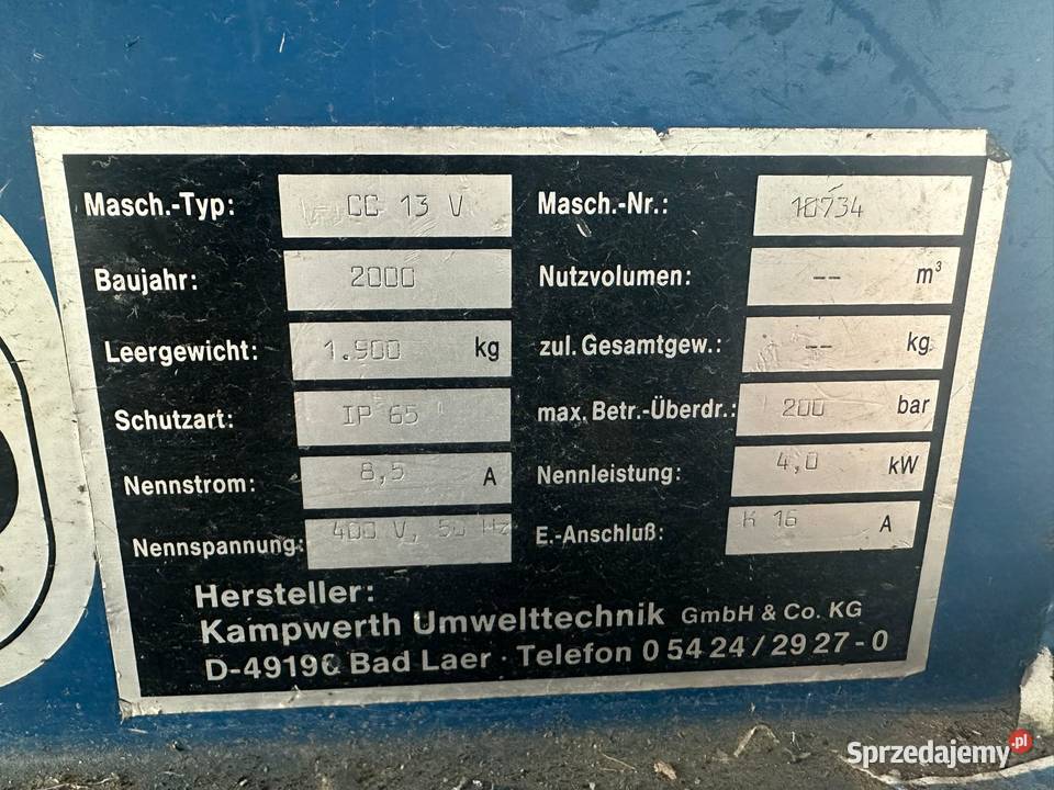 Belownica prasa kanałowa automatyczna do folii sprzedam