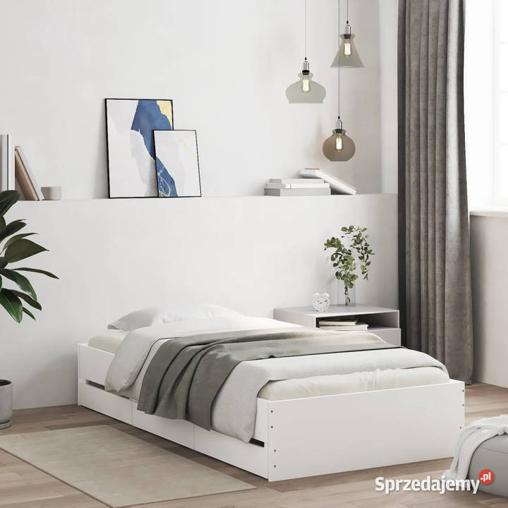 Rama łóżka z szufladami biała 75x190 WM3207329 mazowieckie