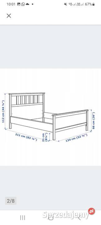 Łóżko Ikea Hemnes 120200 w komplecie z materacem pomorskie Słupsk