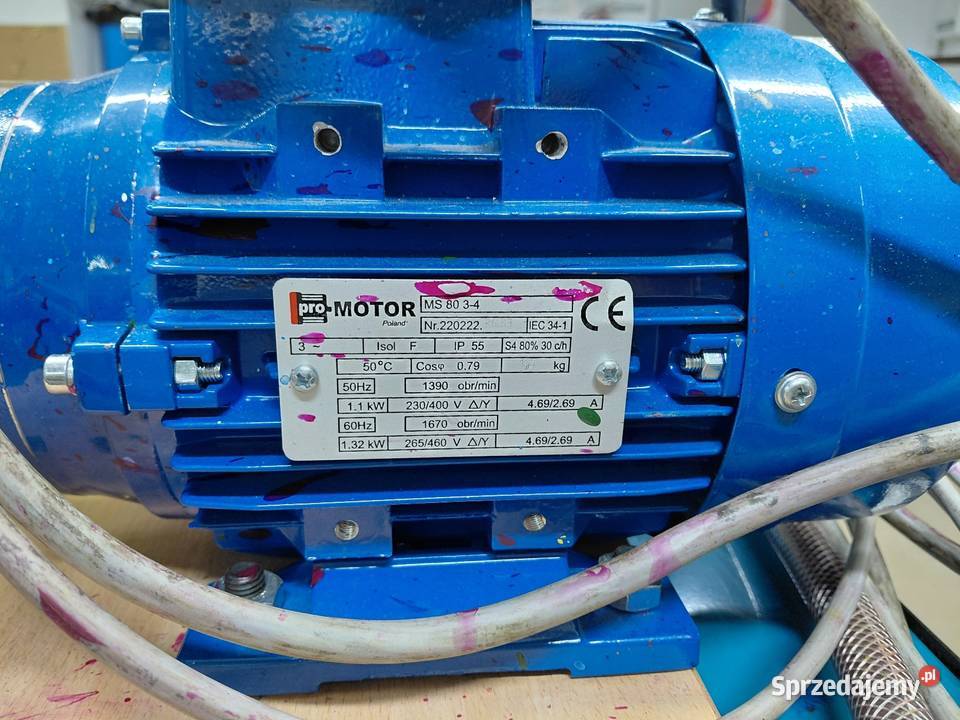 Pompa przemysłowa z silnikiem elektrycznym na śląskie Gliwice