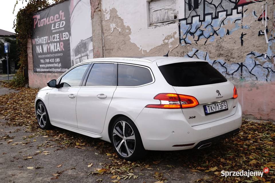 Peugeot 308 SW GT 20 HDI 177 EAT8 automat 2020r biały 308 mazowieckie Warszawa