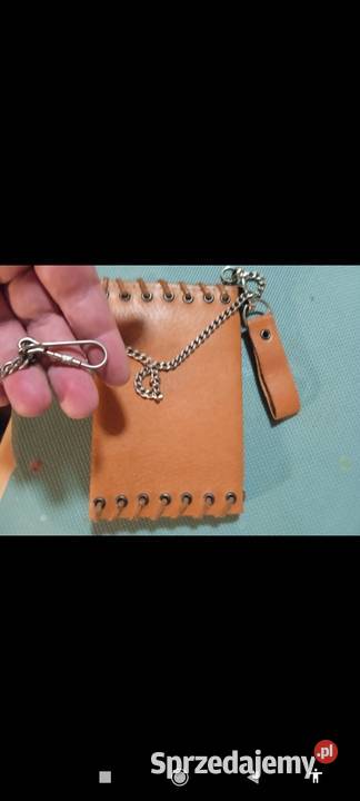 Portfel skórzany ręcznie robiony info opis foto Starachowice