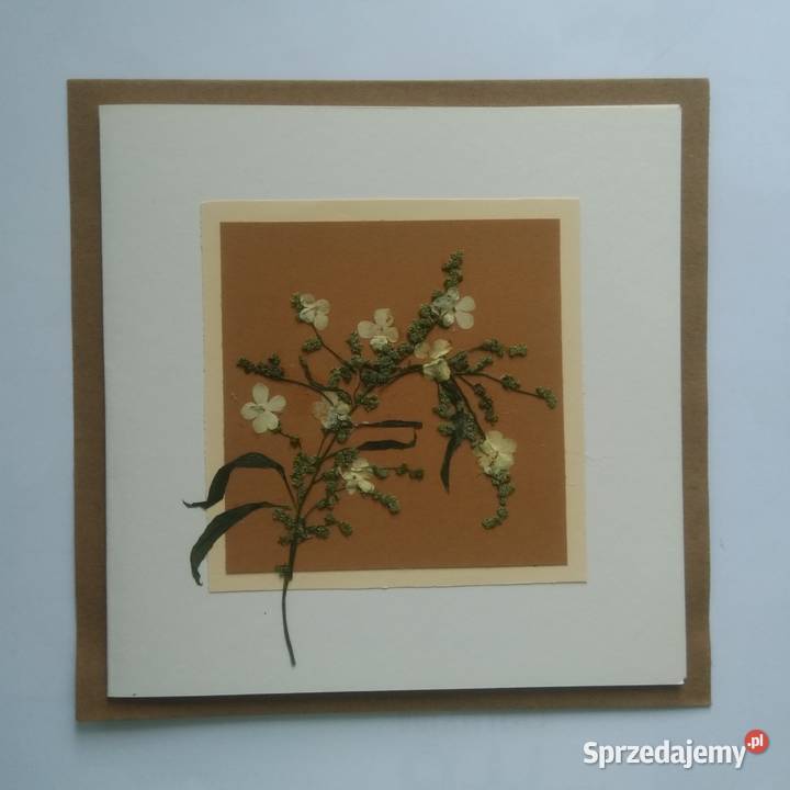 KARTKA KWIATOWA Hand Made Autorska