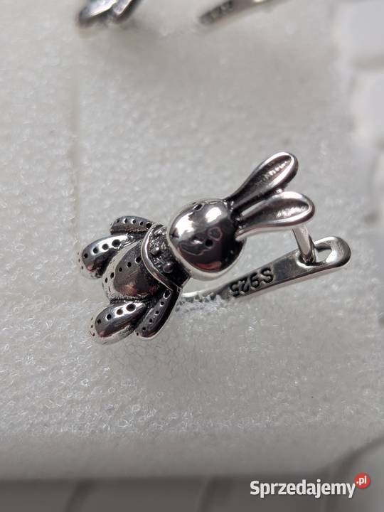 Srebrne kolczyki króliczki 925 dolnośląskie