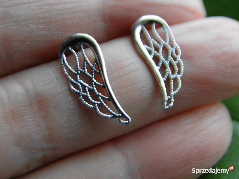 Śliczne kolczyki skrzydełka srebro 925 Warszawa