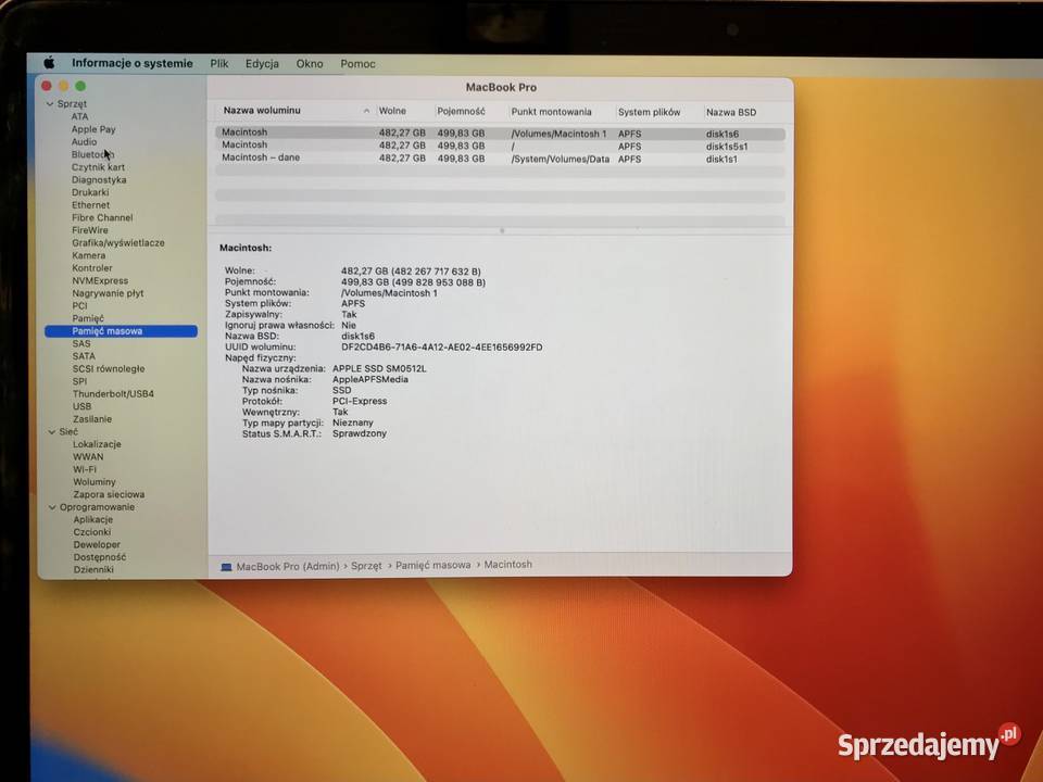 APPLE MacBook Pro 15 2017 i7 29GHz 16 512GB AMD 16GB Warszawa