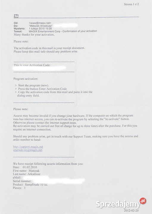 Interface karta dźwiękowa MAudio Firewire Solo Legionowo sprzedam