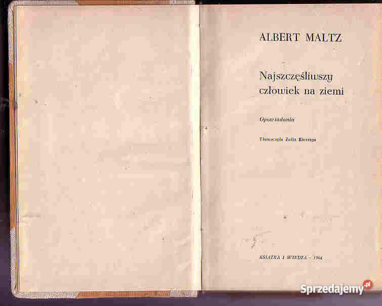 4403 NAJSZCZĘŚLIWSZY CZŁOWIEK NA ZIEMI OPOWIADAN małopolskie Czyrna sprzedam
