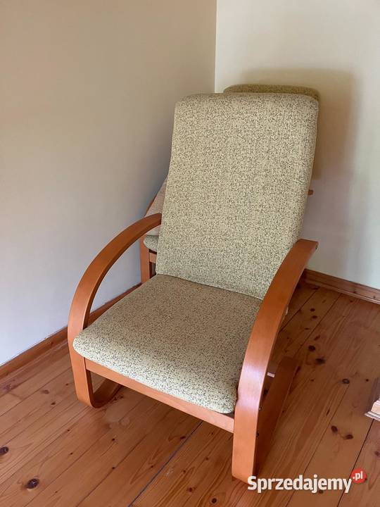 Fotel Finka Ola BRW tapicerowany beżowozielony
